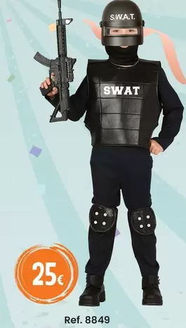 Oferta de Disfraz Policía Swat Infantil por 25€ en afede