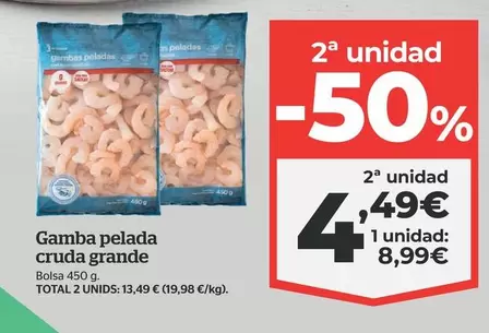 Oferta de As - Gamba Pelada Cruda Grande por 8,99€ en La Sirena