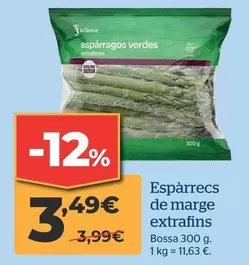 Oferta de Esparragos Verdes por 3,49€ en La Sirena