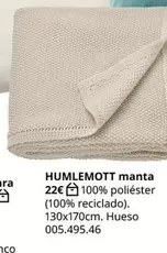 Oferta de Humlemott Manta  por 22€ en IKEA
