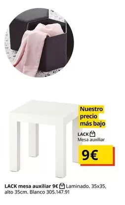 Oferta de Lack - Lack Mesa Auxiliar 9 por 9€ en IKEA