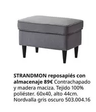 Oferta de Strandmon Reposapiés Con Almacenaje por 89€ en IKEA