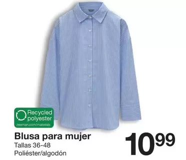 Oferta de Blusa Para Mujer por 10,99€ en ZEEMAN