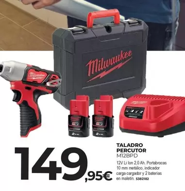 Oferta de Taladro Percutor M12bpd por 149,95€ en BigMat