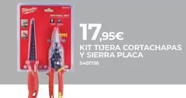 Oferta de Milwaukee - Kit Tijera Cortachapas Y Sierra Placa por 17,95€ en BigMat