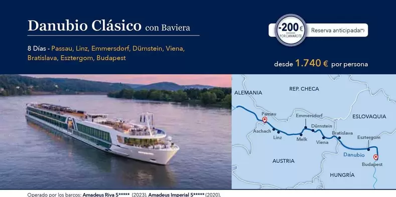 Oferta de Danubio Clasico Con Baviera por 1740€ en Nautalia Viajes