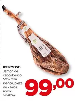 Oferta de Ibermoso - Jamón De Cebo Ibérico 50% Raza Ibérica por 99€ en Alimerka