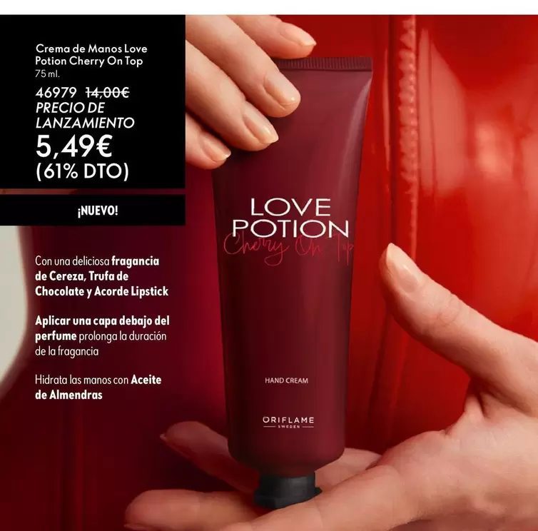 Oferta de Oriflame - Crema De Manga Love Pation Cherry On Top por 5,49€ en Oriflame