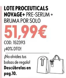 Oferta de Novage - Lote Proceviticals Novage+ Pre-Serum + Bruma Por Solo por 51,99€ en Oriflame