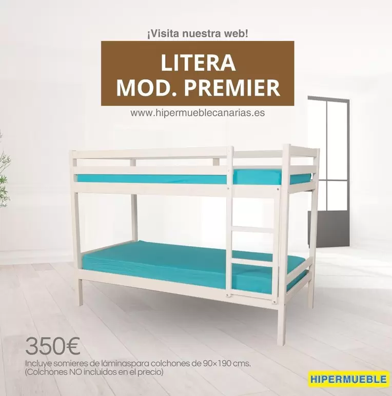 Oferta de Premier - Litera Mod. por 350€ en HiperMueble Canarias