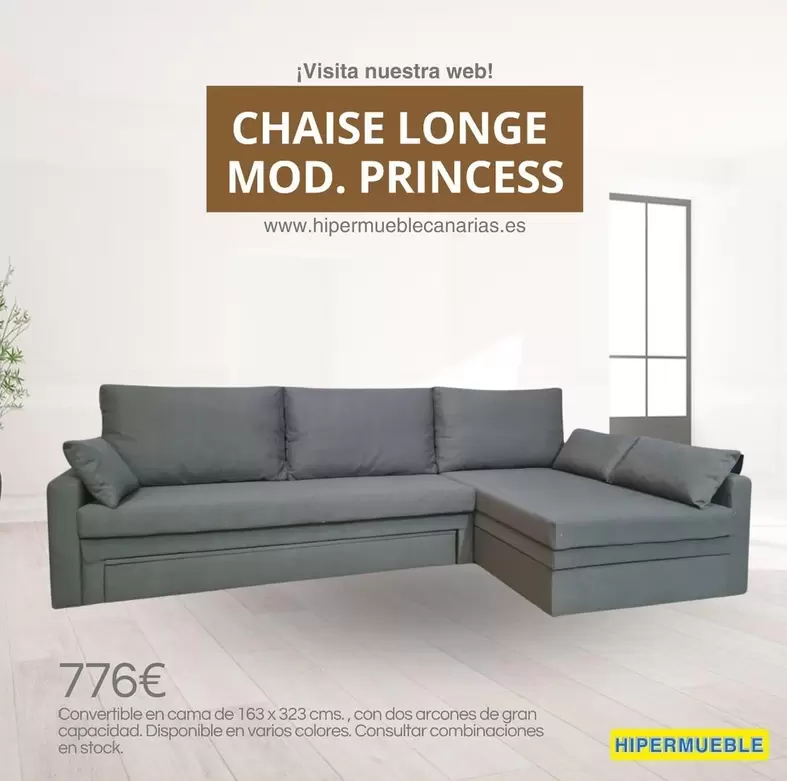 Oferta de Princess - Chaise Longe Mod. por 776€ en HiperMueble Canarias