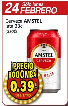 Oferta de Amstel - Cerveza por 0,39€ en SPAR