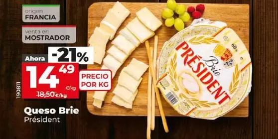 Oferta de Président - Queso Brie por 14,49€ en Dia