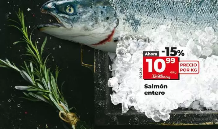 Oferta de Salmón Entero por 10,99€ en Dia