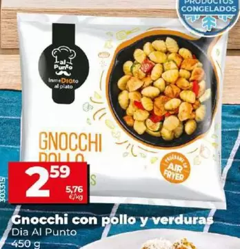 Oferta de Dia Al Punto - Gnocchi Con Pollo Y Verduras por 2,59€ en Dia