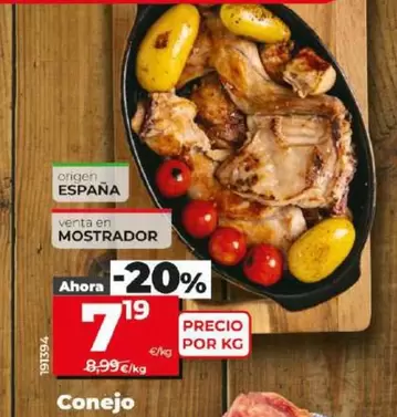 Oferta de Conejo por 7,19€ en Dia