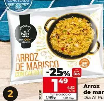 Oferta de Dia Al Punto - Arroz De Marisco Con Caldo por 1,49€ en Dia