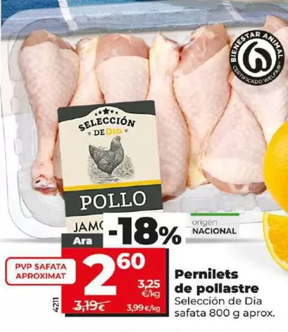 Oferta de Seleccion De Dia - Jamoncitos De Pollo por 2,6€ en Dia