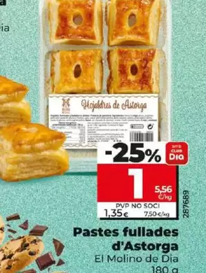 Oferta de El Molino De Dia - Hojaldres De Astorga por 1€ en Dia