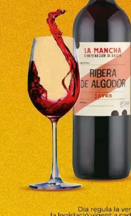 Oferta de Ribera De Algodor - Vino Tinto D.O. La Mancha por 1,27€ en Dia