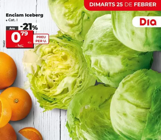 Oferta de Lechuga Iceberg por 0,79€ en Dia