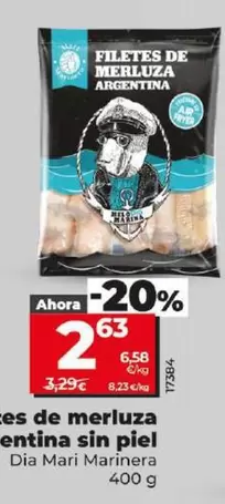 Oferta de Dia Mari Marinera - Filetes De Merluza Argentina Sin Piel por 2,63€ en Dia