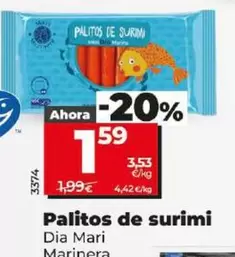 Oferta de Dia Mari Marinera - Palitos De Surimi por 1,59€ en Dia