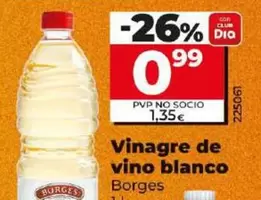 Oferta de Borges - Vinagre De Vino Blanco por 0,99€ en Dia