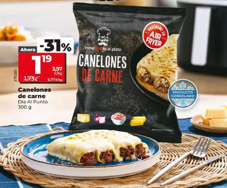 Oferta de Dia Al Punto - Canelones De Carne por 1,19€ en Dia