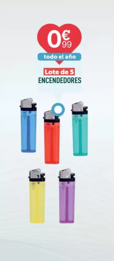 Oferta de Lote Encendedores por 0,99€ en Centrakor