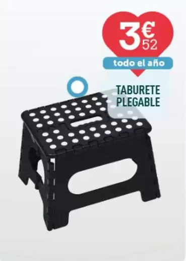 Oferta de Taburete Plegable por 3,52€ en Centrakor