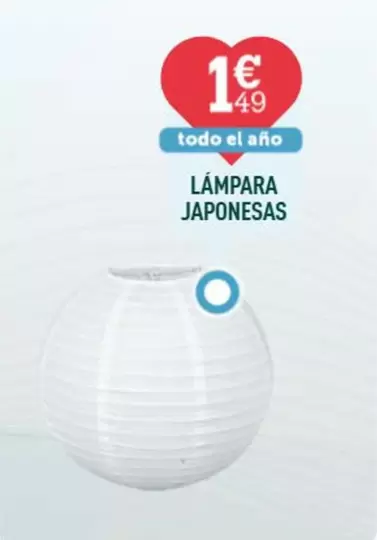 Oferta de Lámpara Japonesas por 1,49€ en Centrakor