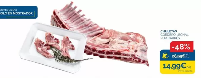 Oferta de Solo - Chuletas por 14,99€ en Supermercados La Despensa