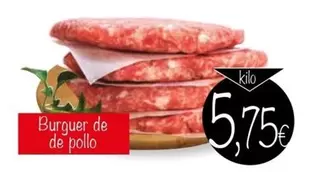 Oferta de Burger De Pollo por 5,75€ en Supermercados Piedra