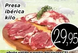 Oferta de Presa Iberica por 29,95€ en Supermercados Piedra