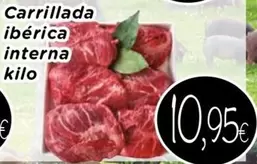 Oferta de Carrillada Iberica Interna Kilo por 10,95€ en Supermercados Piedra