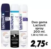 Oferta de Lactovit - Deo Gama por 2,75€ en Supermercados Piedra