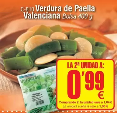 Oferta de Verdura De Paella por 1,09€ en Abordo