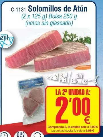 Oferta de Solomillos De Atun por 3,99€ en Abordo