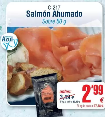 Oferta de Salmon Ahumado por 2,99€ en Abordo