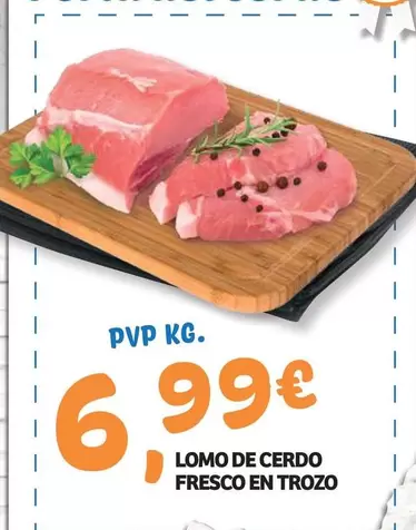 Oferta de Lomo De Cerdo Fresco En Trozo por 6,99€ en E.Leclerc