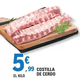 Oferta de Costilla De Cerdo por 5,99€ en E.Leclerc