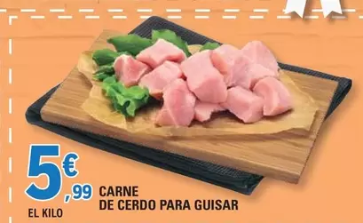 Oferta de Carne De Cerdo Para Guisar por 5,99€ en E.Leclerc