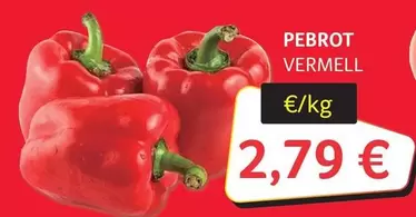 Oferta de Pebrot Vermell por 2,79€ en Gros Mercat