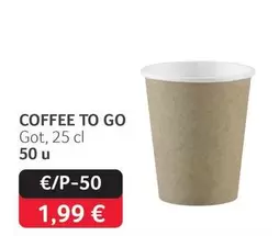 Oferta de Coffee To Go por 1,99€ en Gros Mercat