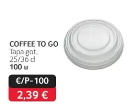 Oferta de Coffee To Go por 2,39€ en Gros Mercat