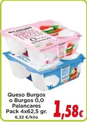 Oferta de Palancares - Queso Burgos O Burgos 0.0 por 1,58€ en Proxi