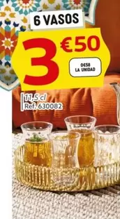 Oferta de 6 Vasos por 3,5€ en GiFi