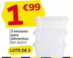 Oferta de 3 Envases Para Alimentos por 1,99€ en GiFi