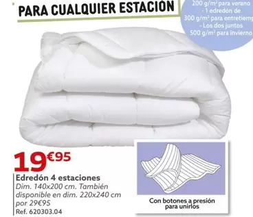 Oferta de Juntos - Edredón 4 Estaciones por 19,95€ en GiFi